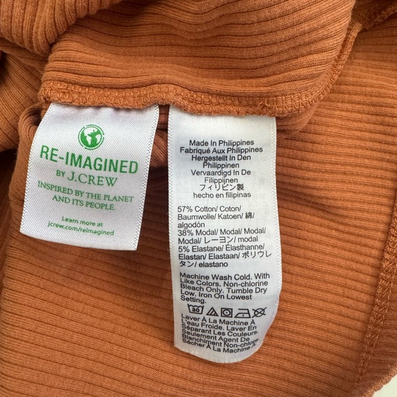 J. Crew Women's Rust Ruffle-Sleeve Ribbed Tank Size XL - Picture 7 of 8